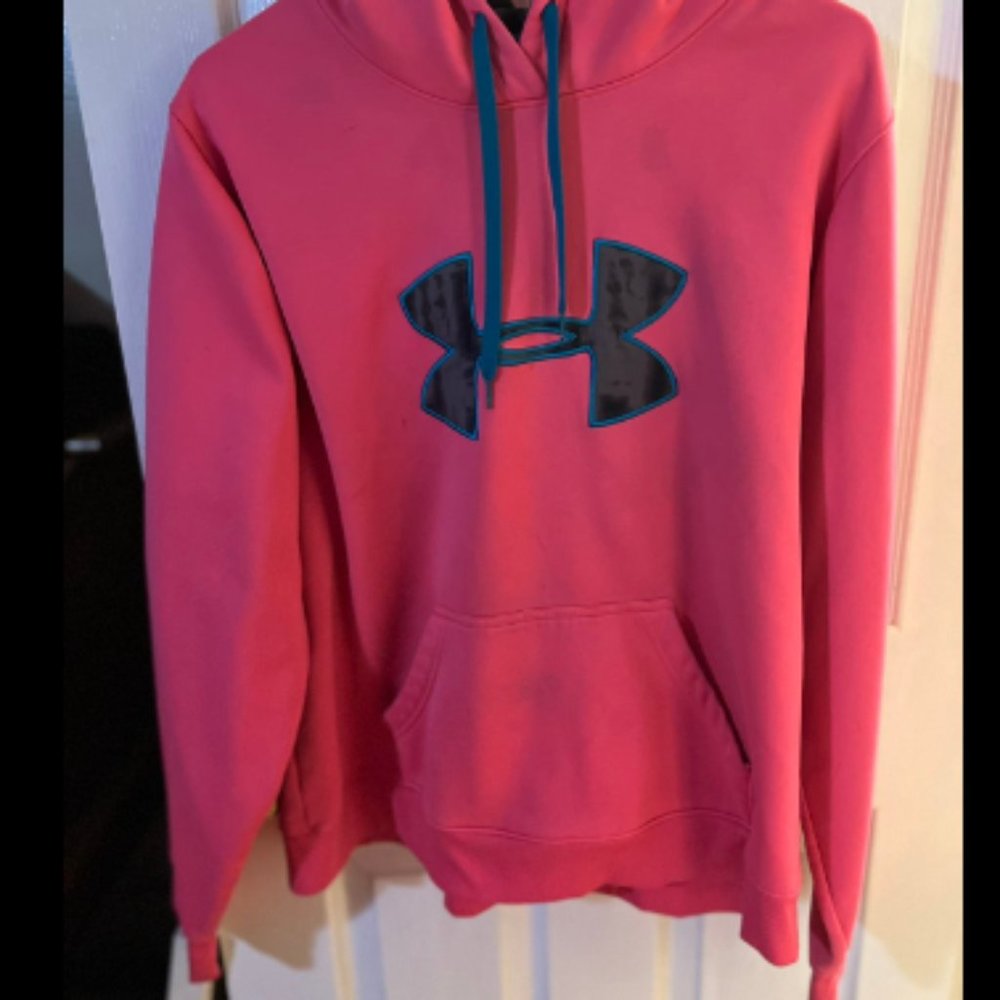 bright pink under armour hoodie